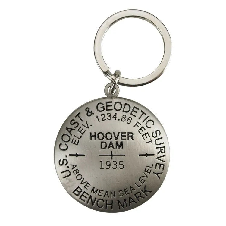 Hoover Dam Benchmark Keychain - WNP | Shop National Parks!