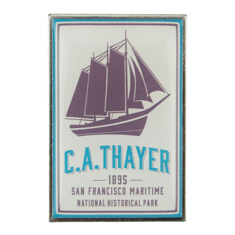 San Francisco Maritime National Hist. Park Pin - C.A. Thayer Logo