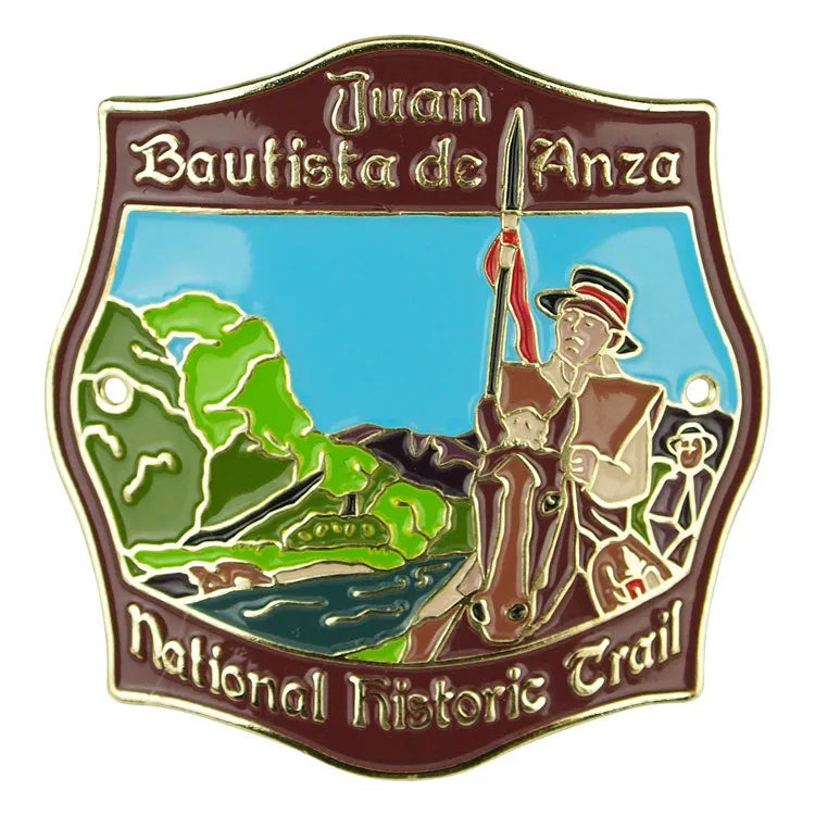 Juan Bautista de Anza NHT Hiking Stick Medallion - WNP