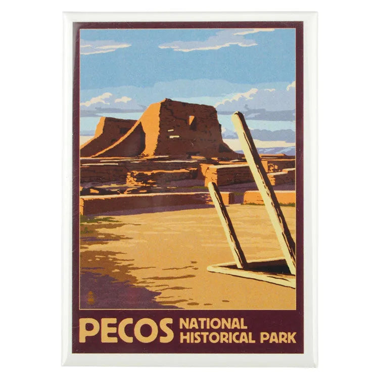 Pecos National Hist. Park Magnet - Mission Illustration