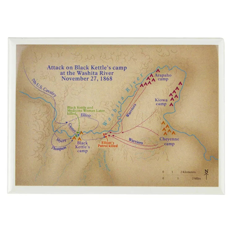 Washita Battlefield Magnet - Map