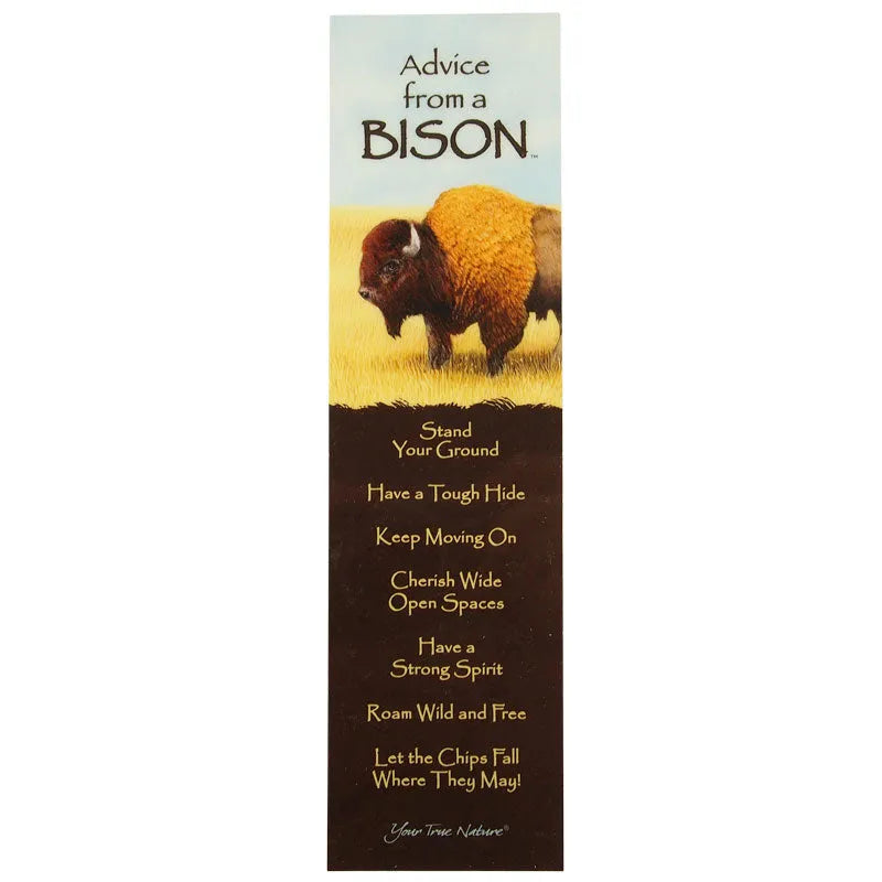 Advice from a Bison Bookmark - WNP | National Park Store