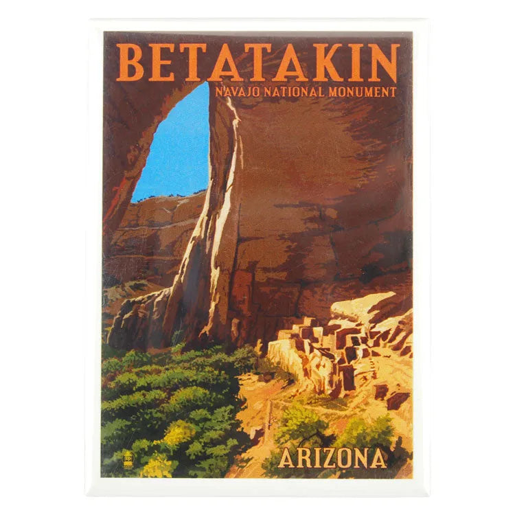 Navajo National Monument Magnet - Betatakin Illustration