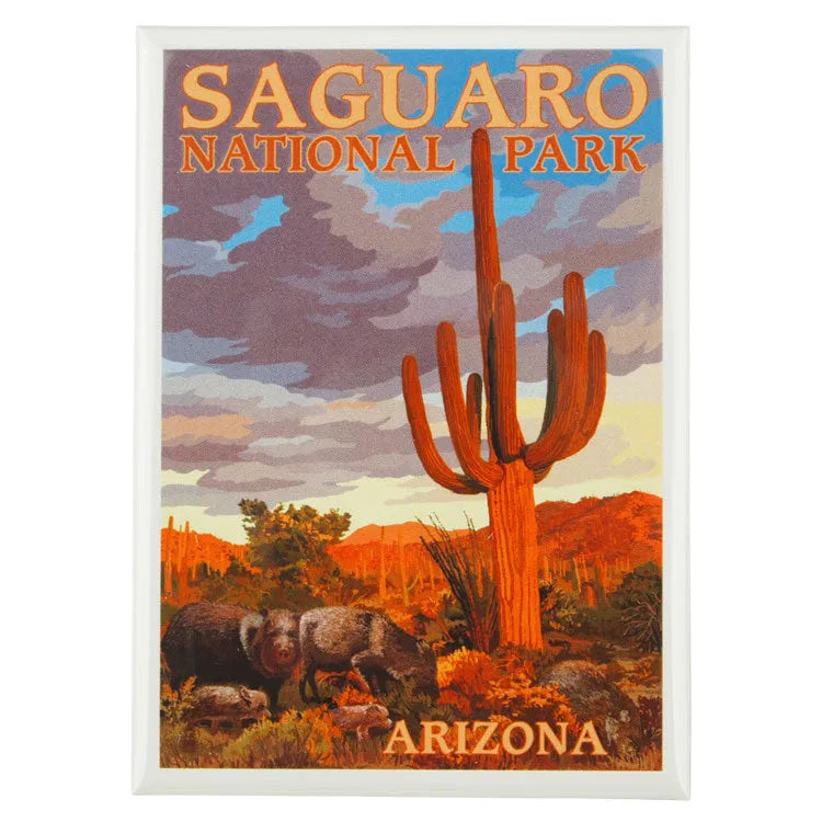 Saguaro National Park Magnet - Javelina Family