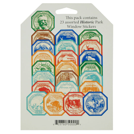 Historic National Park Window Sticker Set