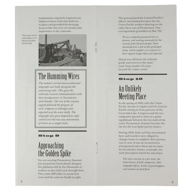 Golden Spike National Hist. Park Promontory Trail Guide Interior Pages