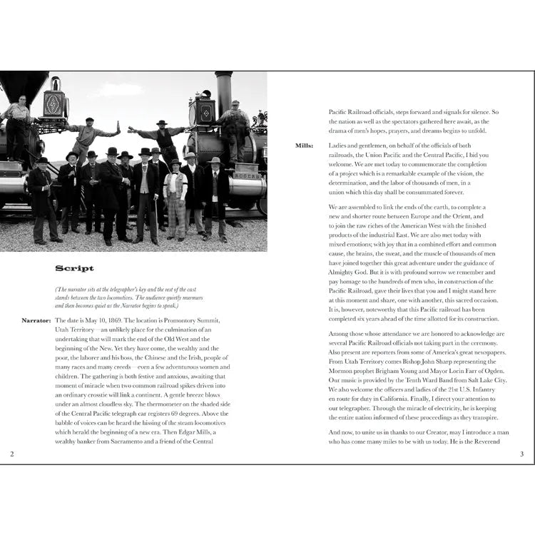 The Last Spike is Driven: Reenactment Script for the Golden Spike Ceremony Interior Pages