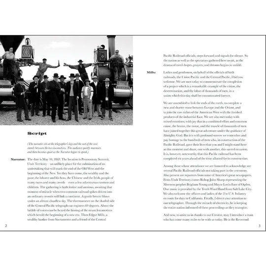 The Last Spike is Driven: Reenactment Script for the Golden Spike Ceremony Interior Pages