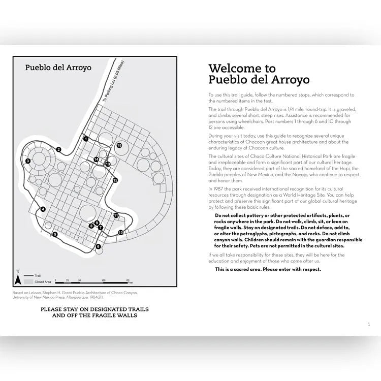 Chaco Culture NHP Pueblo Del Arroyo Trail Guide Interior Pages