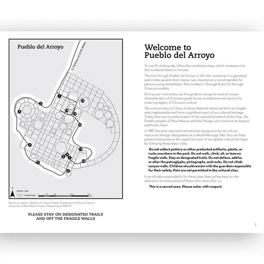 Chaco Culture NHP Pueblo Del Arroyo Trail Guide Interior Pages
