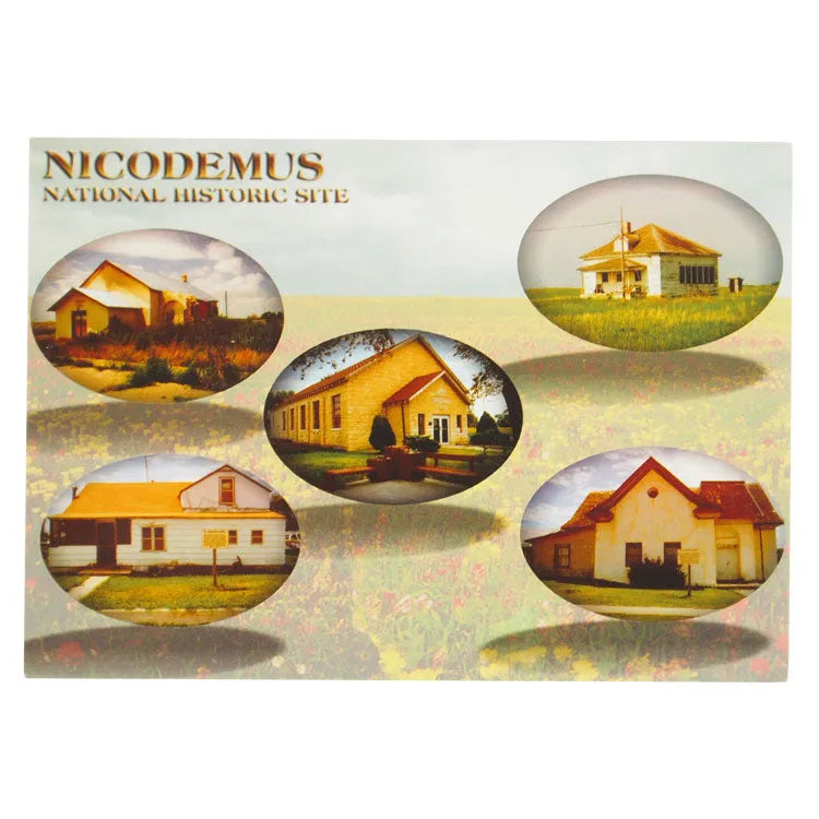 Nicodemus National Hist. Site Postcard - Building Collage