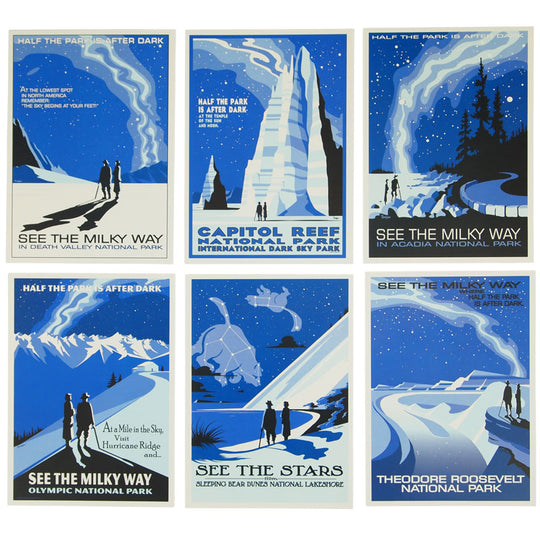 National Park Night Sky Postcard Set