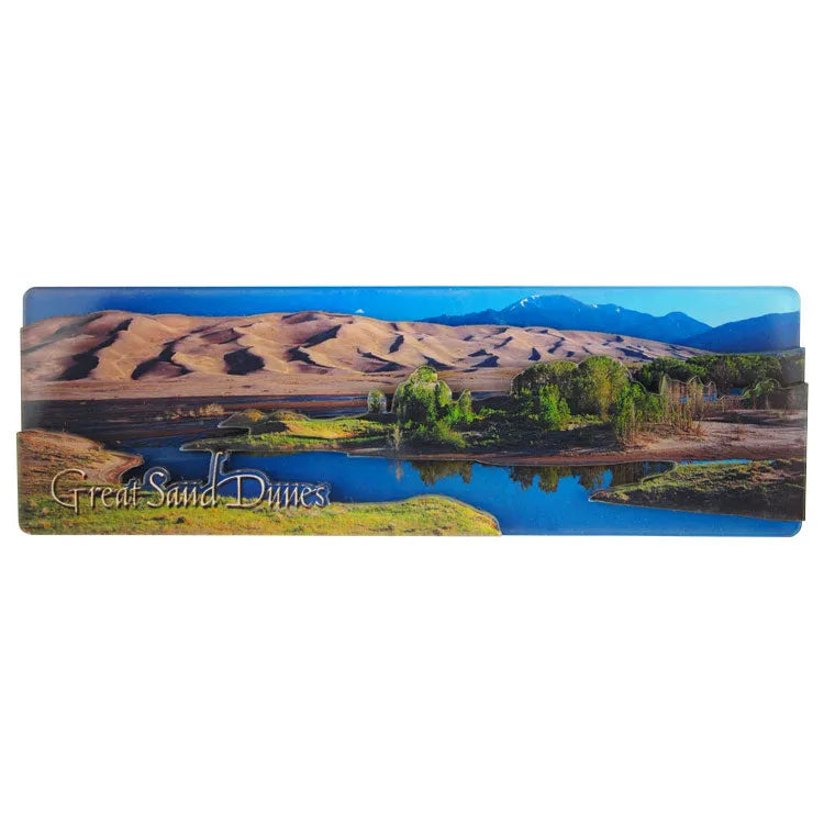 Great Sand Dunes National Park Magnet - Medano Creek Panorama 3-D