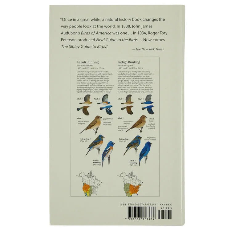 Back cover of Sibley Birds West written and illustrated by David Allen Sibley