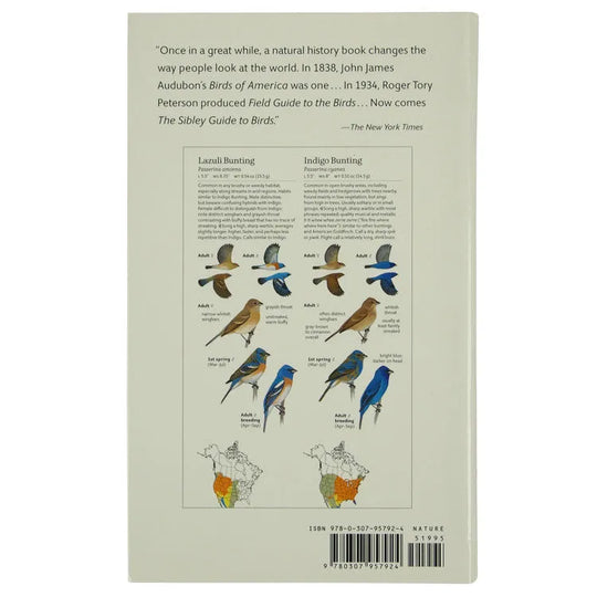 Back cover of Sibley Birds West written and illustrated by David Allen Sibley