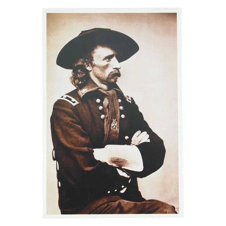 Little Bighorn Battlefield Postcard - Custer Portrait
