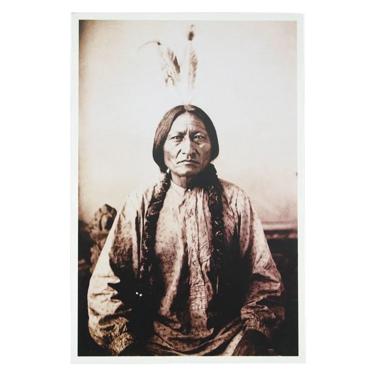Little Bighorn Battlefield Postcard - Sitting Bull Portrait