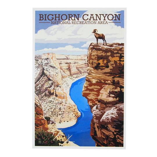 Bighorn Canyon National Rec. Area Postcard - Illustration