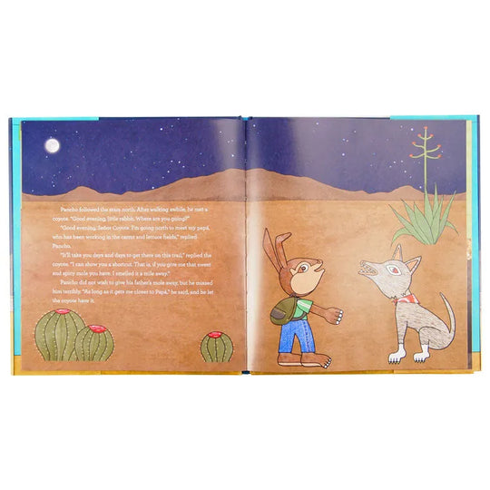 Interior pages of Pancho Rabbit and the Coyote: A Migrant's Tale by Duncan Tonatiuh