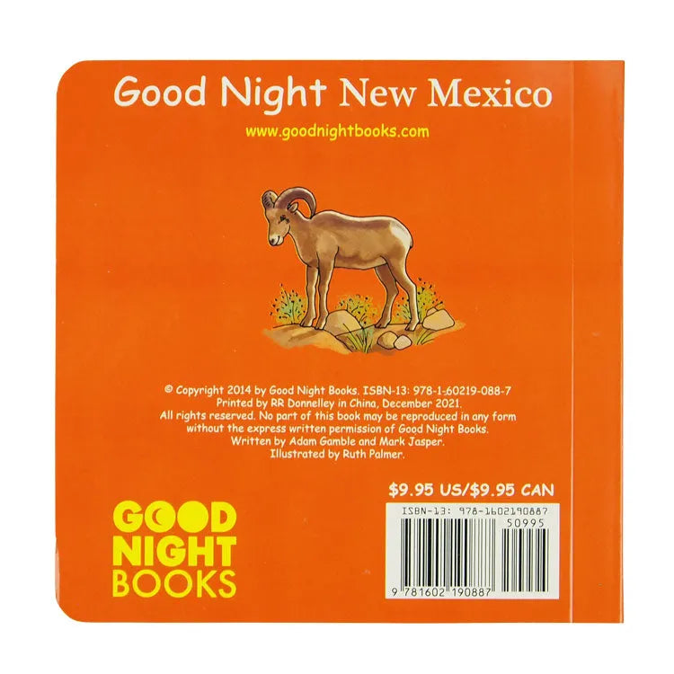 Back cover of Good Night New Mexico by Adam Gamble and Mark Jasper
