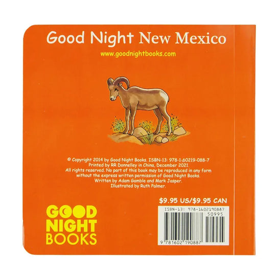 Back cover of Good Night New Mexico by Adam Gamble and Mark Jasper