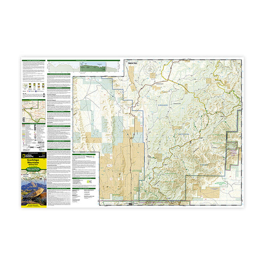 National Geographic Guadalupe Mountains National Park Trail Map