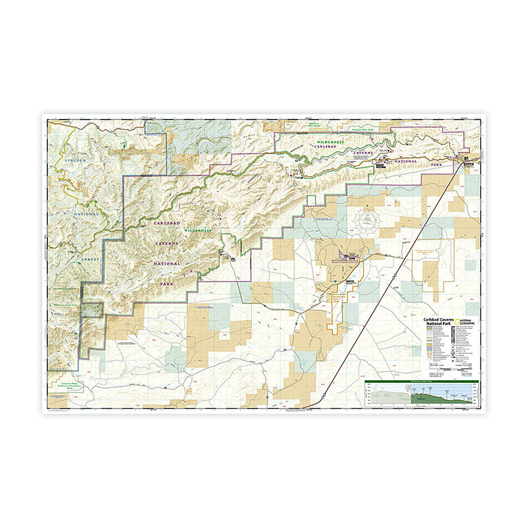 National Geographic Carlsbad Caverns National Park Map