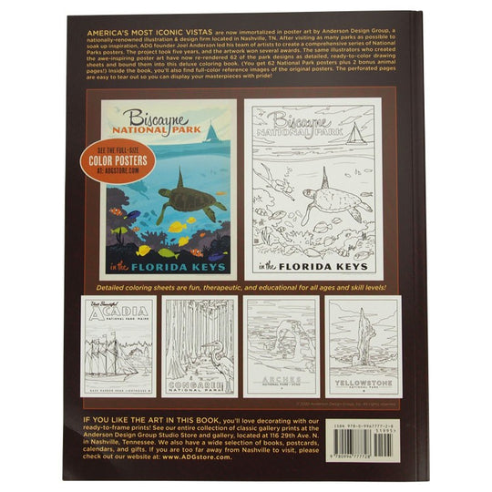 Illustrated National Parks Coloring Book