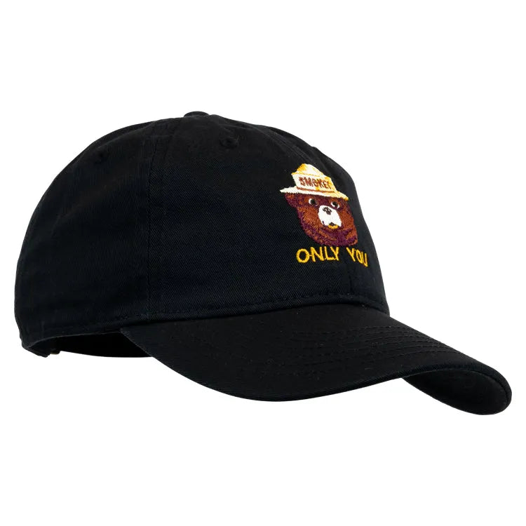 Smokey Bear Organic Cotton Cap - Black
