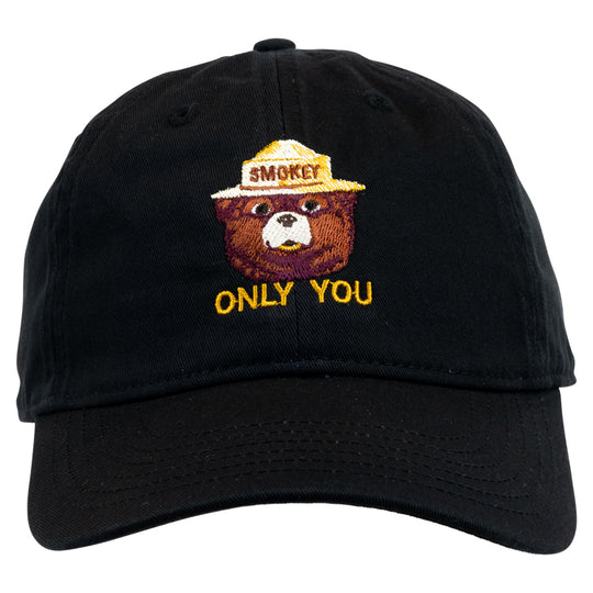 Smokey Bear Organic Cotton Cap - Black