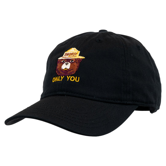 Smokey Bear Organic Cotton Cap - Black