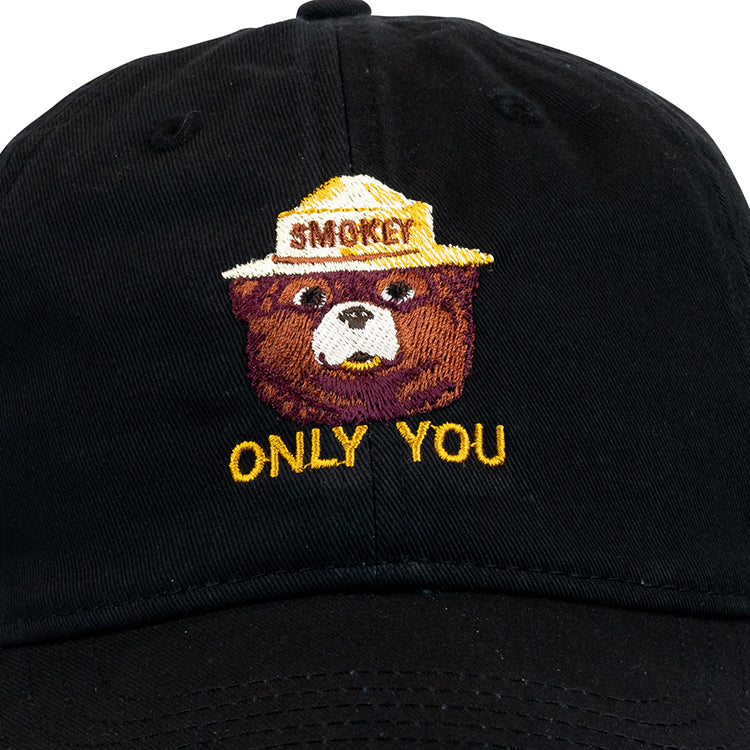 Smokey Bear Organic Cotton Cap - Black