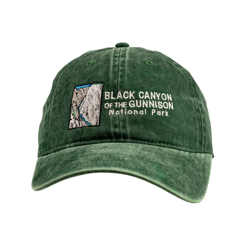 Green cap with 'Black Canyon of the Gunnison National Park' text and logo on a white background