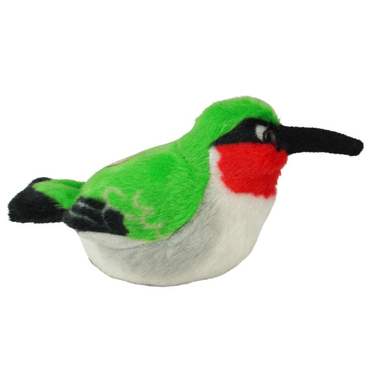 Ruby Throated Hummingbird Mini Plush Toy w/ Sound