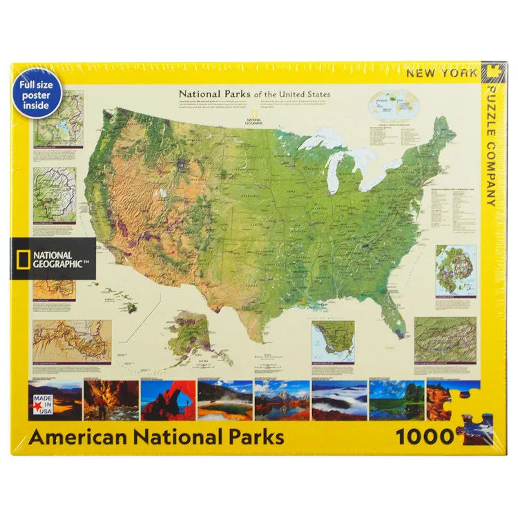 National Geographic National Park Map Puzzle box front