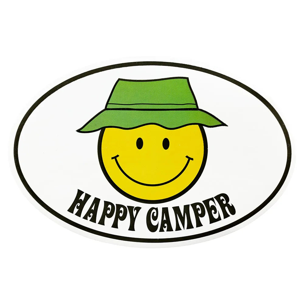Happy Camper Oval Sticker