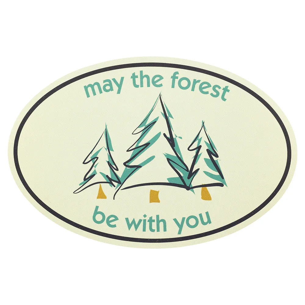 May the Forest Be With You Oval Sticker