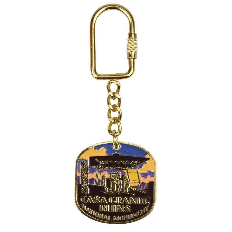 エベレスト （チョモランマ）の 石 2005年 & バッジ ピンズ キーリング Casa Grande Ruins National Monument Keychain Collectible