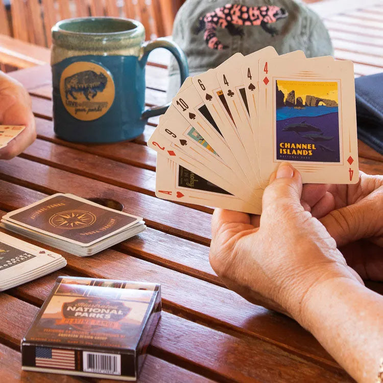 ADG National Park Playing Card Deck in Player's Hand