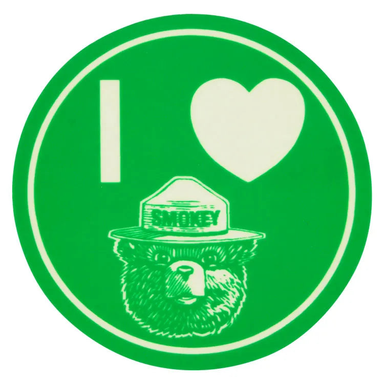 Smokey Bear Sticker - I Heart Smokey