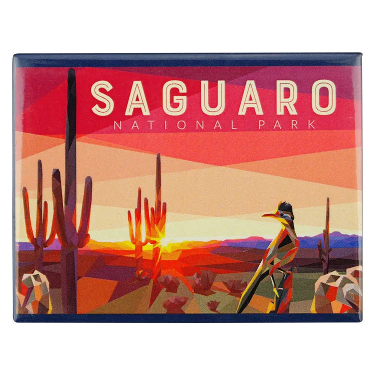Saguaro National Park Magnet - Geometric Roadrunner