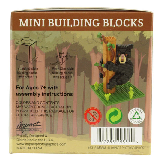 Black Bear on Tree Mini Block Set