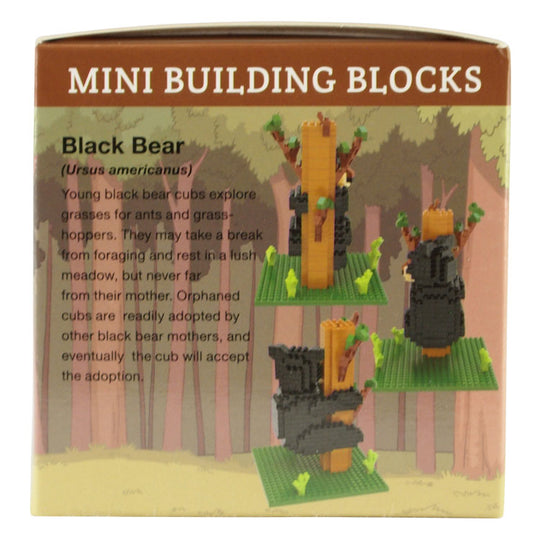 Black Bear on Tree Mini Block Set