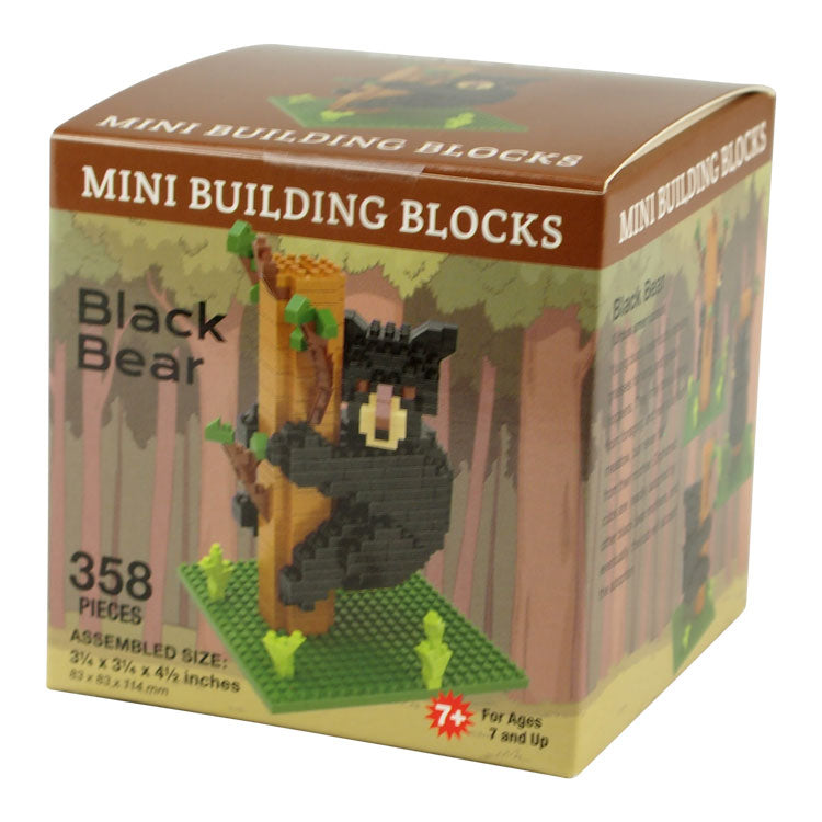 Black Bear on Tree Mini Block Set