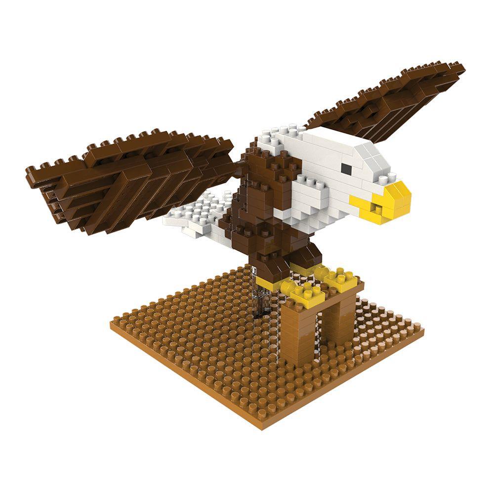 Mini-block eagle on a white background
