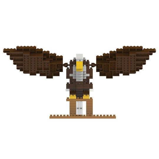 Mini-block eagle on a white background