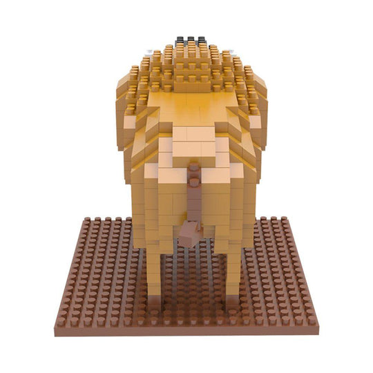 Mini block bison set against a white background