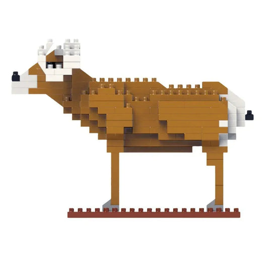 Mini block set of a Bighorn sheep against a white background.