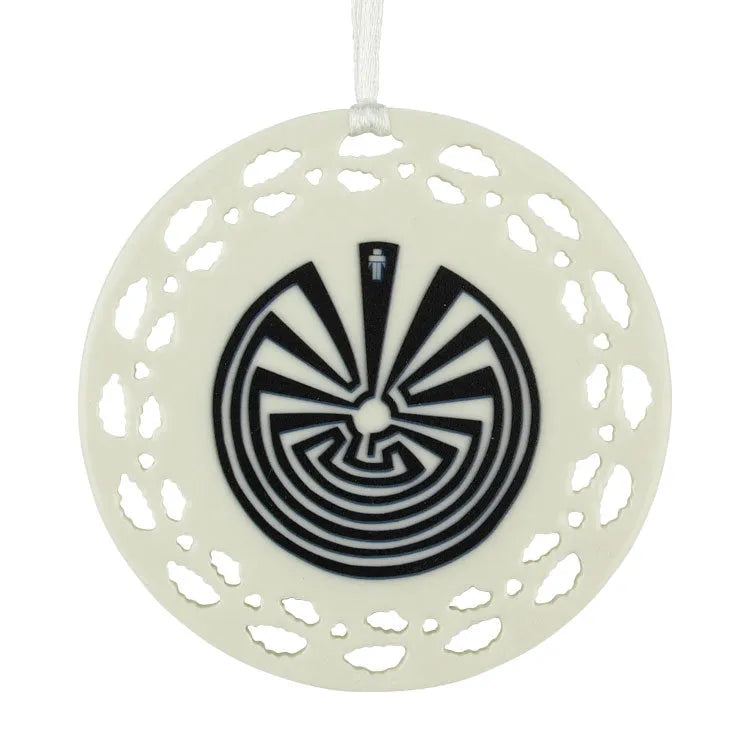 Man in the Maze Porcelain Ornament