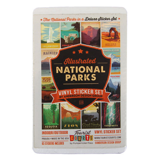 National Parks Rectangular Sticker Set